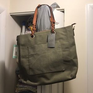 “Street Level” Vegan Canvas Tote NWT